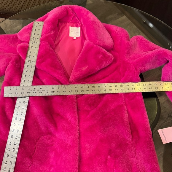 Avec Les Filles Vibrant Pink Faux Fur Jacket - Picture 2 of 9